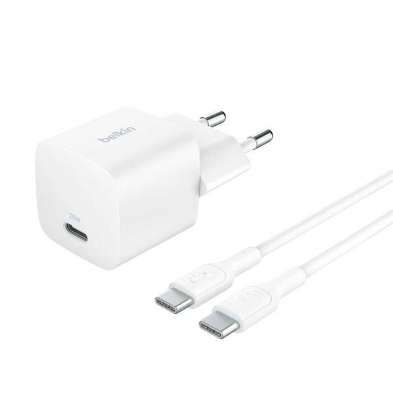 Belkin câble USB-C + chargeur secteur USB-C (25W)