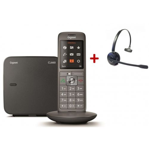 Gigaset Téléphone sans fil CL660A, avec répondeur - Anthracite