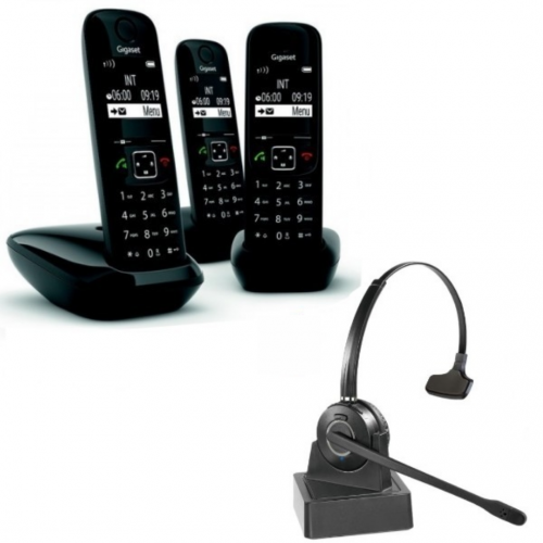 Gigaset AS690A Trio - Téléphone fixe sans fil avec répondeur - 3 co