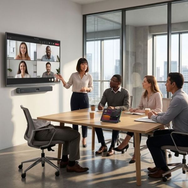 MAXHUB XBar V50 Kit installed in meeting room