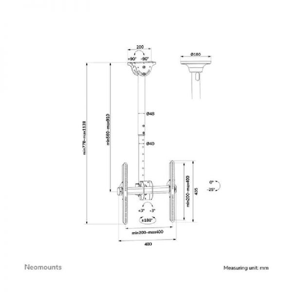 Neomounts support moniteur FPMA-D965