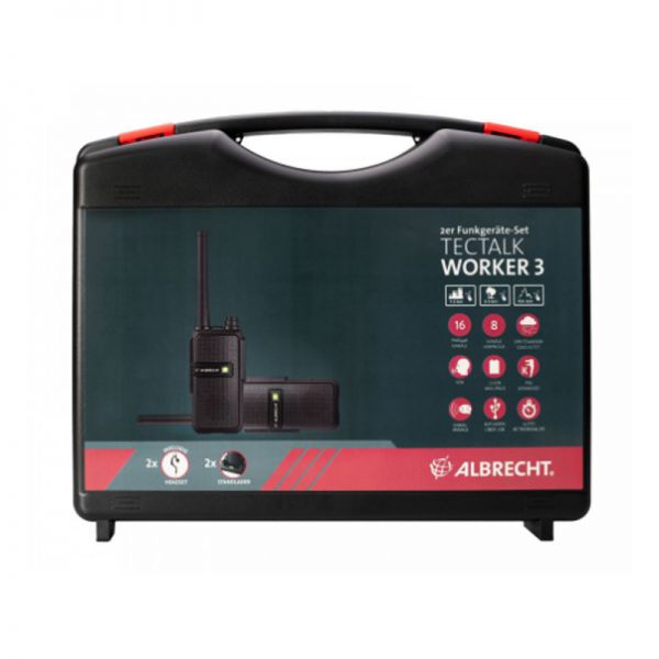 Albrecht Tectalk worker 3 Pack 2 walkies et 2 micro écouteurs 