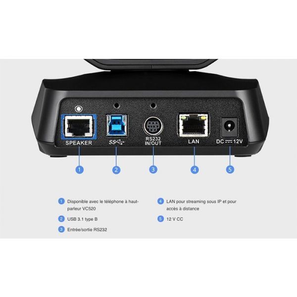 Pack AVer VC520 Pro2 + 2 paires de microphones