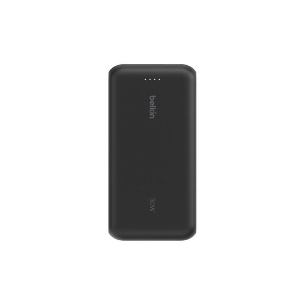 Belkin BoostCharge Power Bank 20K charging three devices simultaneously