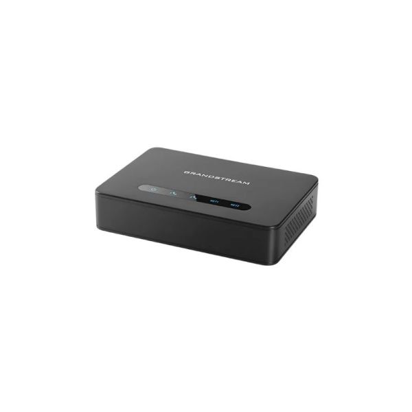 Grandstream HT812 V2 dual RJ45 Gigabit network ports and dual analog phone connections