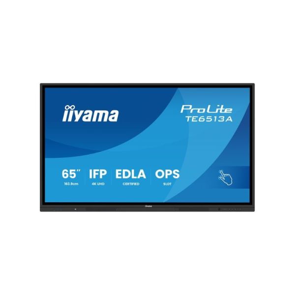 iiyama ProLite TE6513A-B2AG 65 Inch 4K Interactive Touch Display Front View