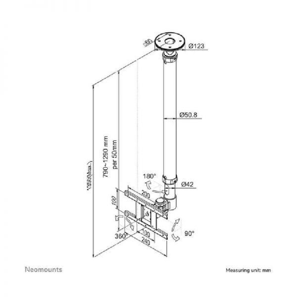 Neomounts support plafond FPMA-C100