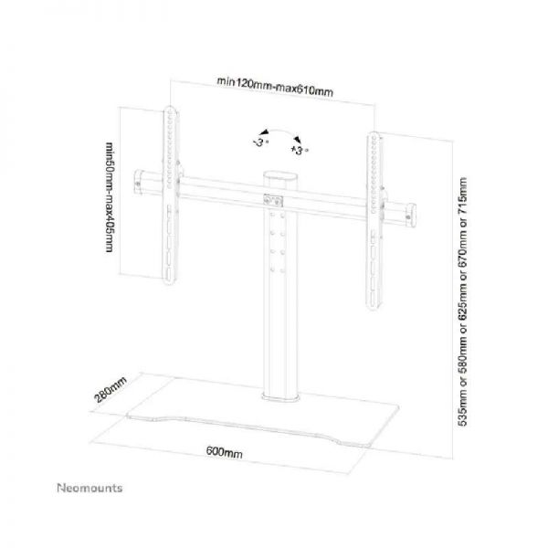 Neomounts support moniteur de bureau FPMA-D1250