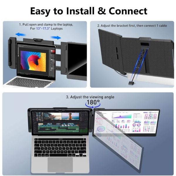 Cleyver extension d'écran 14'' pour PC/Mac