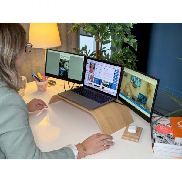 Cleyver double extension d'écran 14'' pour PC/Mac