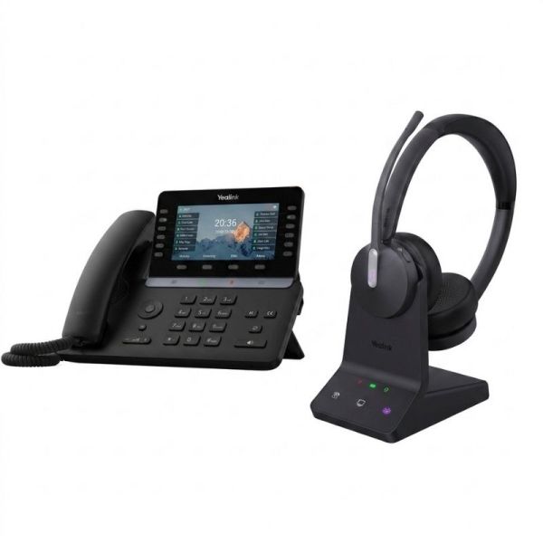 Pack Teléfono IP Yealink T85W + Yealink WH64 Auricular Inalámbrico Duo - IA