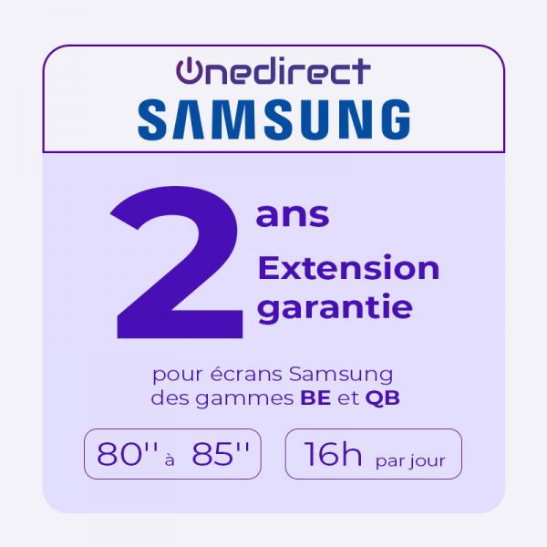 Extension garantie 2 ans pour écrans Samsung 80-85