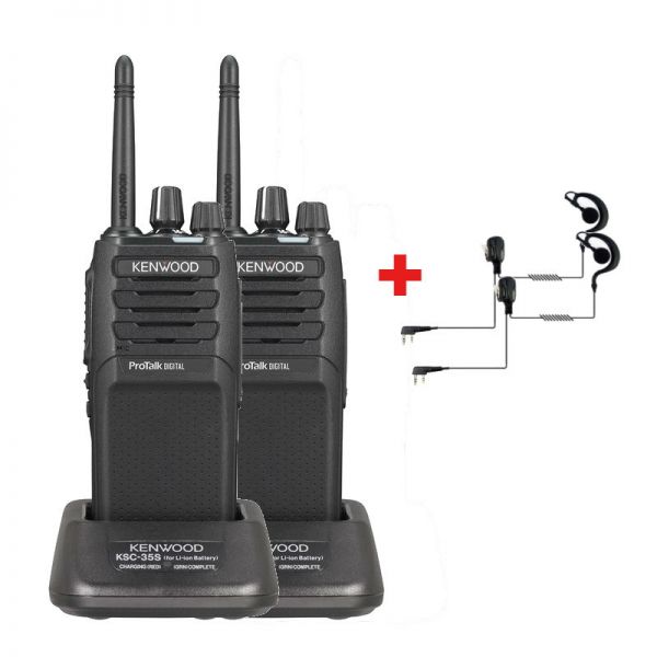 Pack de 2 Kenwood TK-3701DE + 2 contours doreille