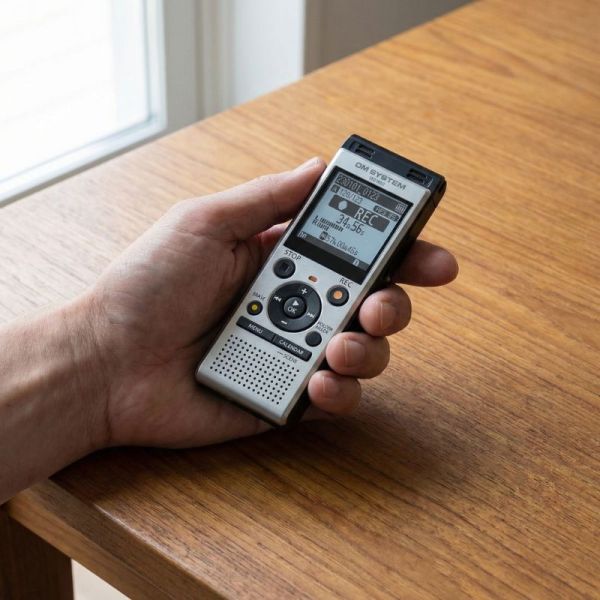 OM SYSTEM WS-882 4GB audio recorder for meetings and notes