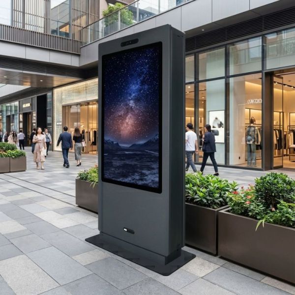 Kimex totem vidéo outdoor double face 55''