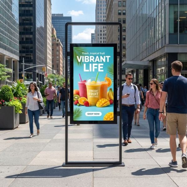 Kimex totem vidéo outdoor 55'' 3000cd