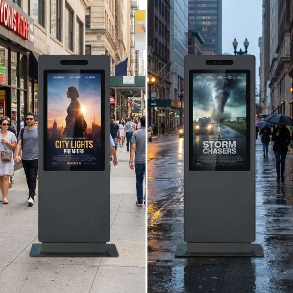 Kimex totem vidéo outdoor 55'' 3500cd