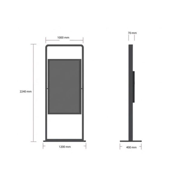 Kimex totem vidéo outdoor 55'' 3000cd