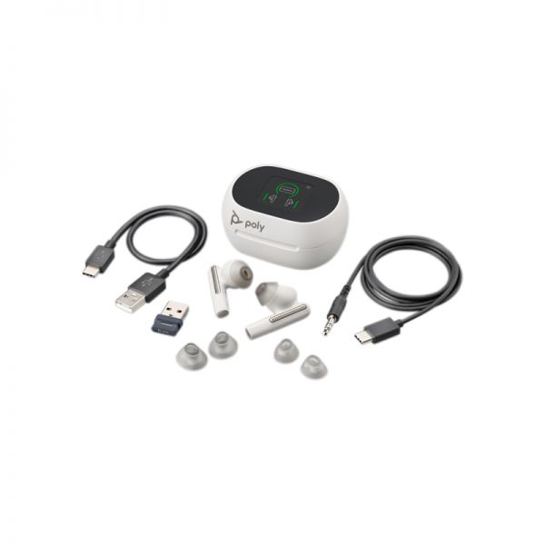 Poly Voyager Free 60+ UC USB-A blanc