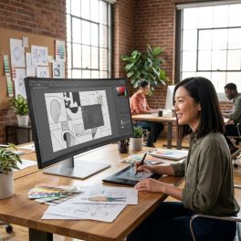 HP E45c G5 Écran incurvé DQHD 45''