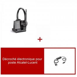 Pack casque Plantronics Savi 8220 UC Duo pour Alcatel