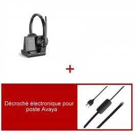 Pack casque Plantronics Savi 8220 UC Duo pour Avaya