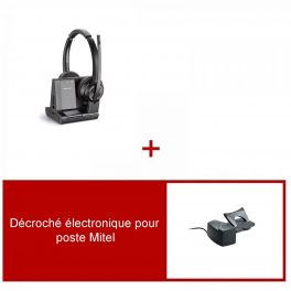 Pack casque Plantronics Savi 8220 UC Duo pour Mitel