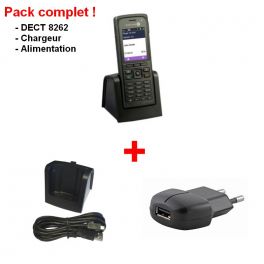 Pack complet Alcatel-Lucent 8262 avec chargeur et alimentation