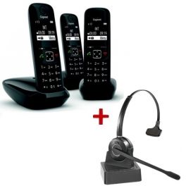 Gigaset AS690 DECT Trio + Casque Mono