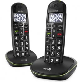 Doro PhoneEasy 110 Duo Noir | Téléphone sans fil