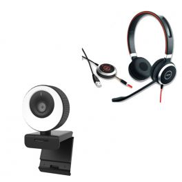 Jabra Evolve 40 Duo + Webcam Cleyver USB