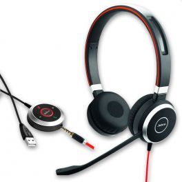 Jabra  Evolve 40 UC Duo Jack et USB-A