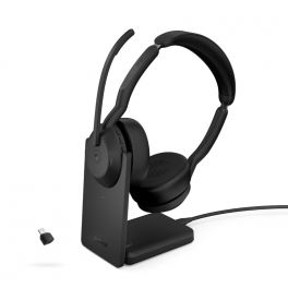 Jabra Evolve2 55 Stéréo MS + Dongle USB-C Link380 & Socle