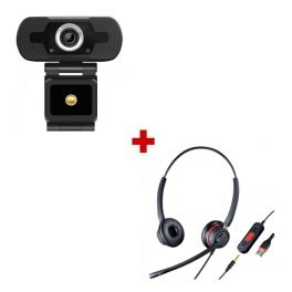 Webcam USB HD Desktop + Duo Headset mit USB/Jack