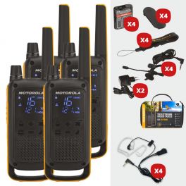 Pack de 4 Motorola T82 Extreme + Kits bodyguard