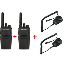 Pack de 2 Motorola XT420 + 2 Micros haut-parleurs déportés