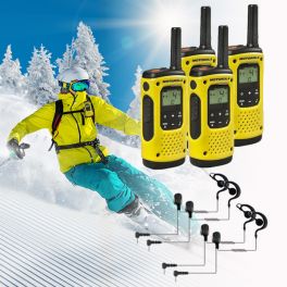 Pack spécial ski : 4 talkies Motorola T92 H2O + 4 casques