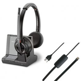 Pack casque Poly Savi 8220 Office Duo pour Avaya