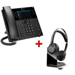 Polycom VVX 450 + Plantronics Voyager Focus UC