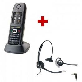 WANTEK Casque de téléphone sans fil avec micro antibruit Fiche jack de 2,5  mm Pour téléphone fixe Gigaset C430 C610 S850 Panasonic Cisco DECT