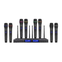 Rondson Récepteur UHF BE-180 avec 8 micros à main (607.1 - 687.1 MHz)