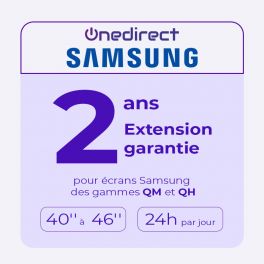 Extension garantie 2 ans pour écrans Samsung 40-46" gammes QM et QH