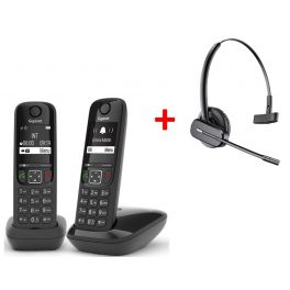 Gigaset AS690 Duo DECT + Plantronics C565