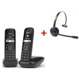 Gigaset AS690 DECT Duo + Casque Mono