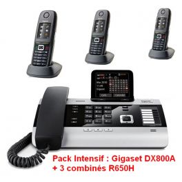 Pack Intensif : Gigaset DX800A + 3 combinés R650H