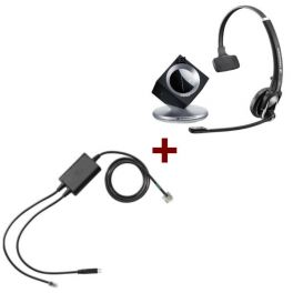Pack pour Polycom: Casque DW 20 Phone + cordon décroché électronique EHS