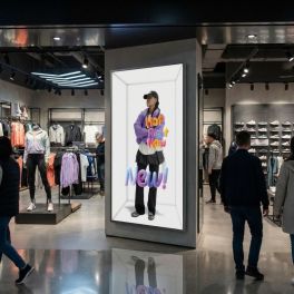 Retail installation with Samsung spatial signage display