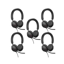 Pack 5 casques filaires Jabra Evolve2 40 SE USB C/A MS Stereo