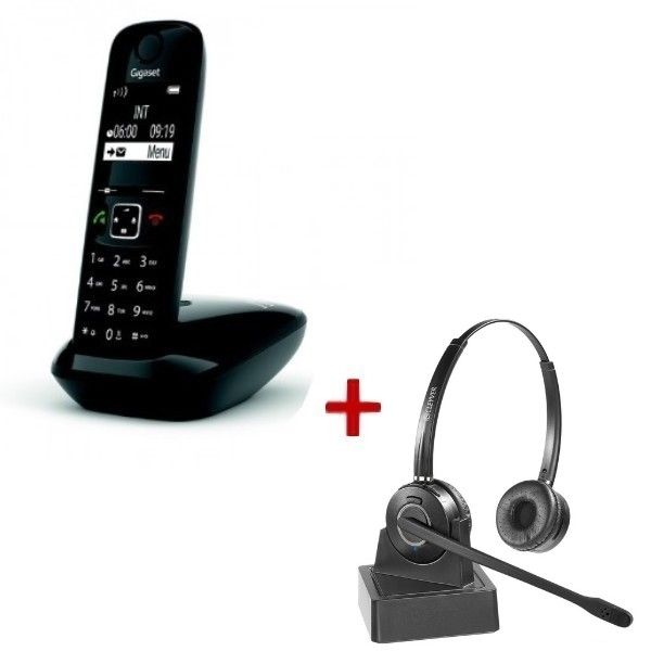 Gigaset AS690A - téléphone DECT sans fil avec répondeur - grand