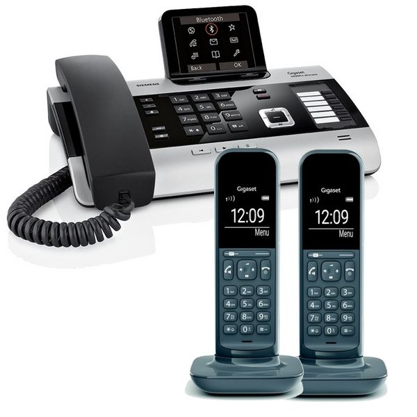 Gigaset Téléphone sans fil CL390 pack duo avec répondeur gris